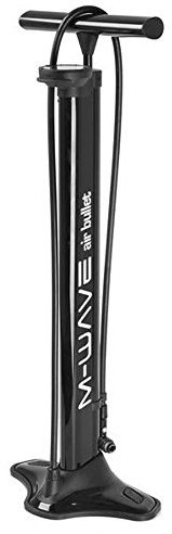 M-Wave Standpumpe, Aluminium, mit Lufttank, für FV, AV und DV Air Bullet, schwarz, 14703351