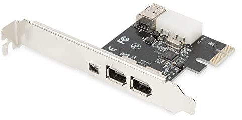 DIGITUS IO-Karte - PCIe - Firewire 1394a Schnittstellen-Karte - 3-Port - & 2x 1394a & 1x 1394mini