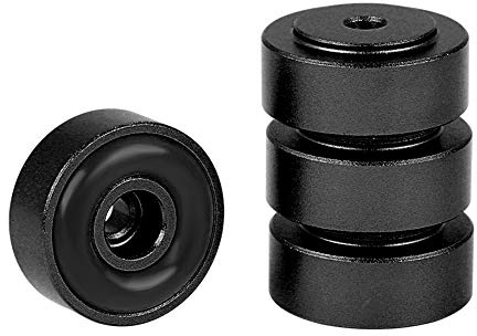 Ljudförstärkarfötter, 4st 20 * 8 mm aluminiumlegeringsförstärkarfötter för CD -spelare Ljudhögtalare Absorbera dämpare förstärkare (svart)