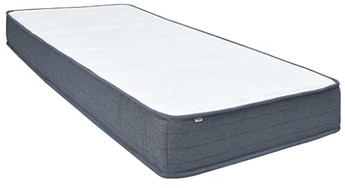 vidaXL Box spring bed mattress with shock-absorbing pocket spring core spring mattress box spring bed mattress 200 x 90 x 20 cm 100% polyester