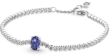 PANDORA Armband Timeless funkelnder Stein silber, blauer Kristall, Zirkonia 590039C01 20 cm