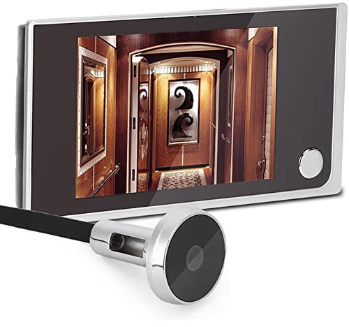 Occhi di gatto elettronici per porta visiva , visore per porta telecamera per porta motorizzata telecamera spioncino 120 ° angolo di visione effettivo campanello digitale per il monitoraggio