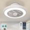 LOKUNM Ventilador de Techo con Luz Reversible 40CM Lampara Ventilador Techo Pequeña LED 36W 6 Velocidades Ventiladores de Techo Con Luz Silencioso y Mando Para 10㎡-13㎡ Salón, Cocina, Dormitorio