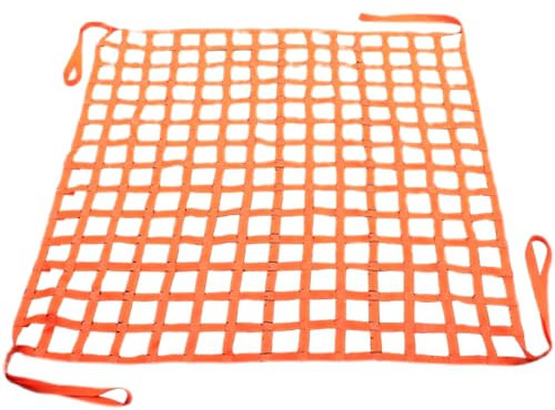 Safety Lifting Webbing 1 x 1m Flat Nylon SlingLifting Net Safety Lifting Net Safety Lifting Net for Loading and Unloading Heavy Goods Suspended Lifting Cargo Net Maximum Load 300KG