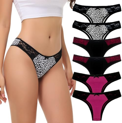 COMSOFT sous - vêtements en Coton pour Femmes Lot de 6 Culottes Respirantes Culottes à Fond épais Sexy Set de Plusieurs pièces