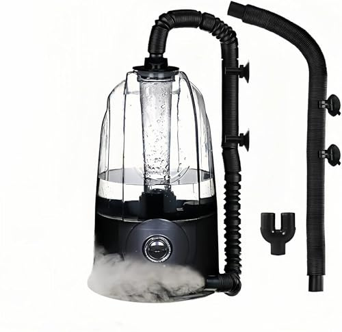Coospider Humidificador de aire para reptiles, 380 ml/h, alto rendimiento, terrario con 2 mangueras de extensión, niebla ajustable para reptiles, anfibios, serpientes, lagartos (2 tubo)