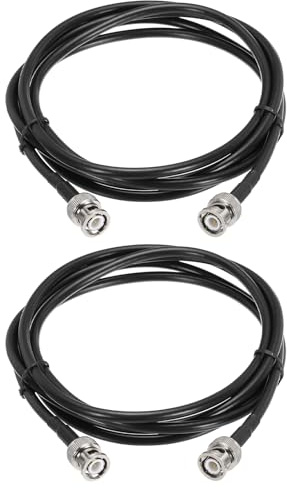 Kvartsman 2 stycken RG58 koaxialkabel 1,8 m BNC hane till BNC manliga koaxialkabel 50 ohm lågförlustkabel för CB trådlös amatörradio antennanalysator