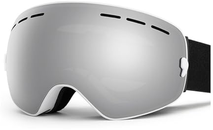 RUHTEUO Ski Goggles Men Women Snowboard Goggles Glasses For Skiing UV400 Protection Skiing Snow Glasses Anti-Fog Ski Mask Ideal Cycling, Snowboard, Glacier, Winter Snow(WHITE)