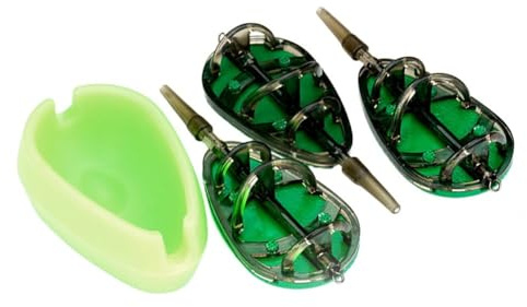 FACAIIO Juego de jaula de cebo de pesca con liberación y 3 jaulas de señuelo (30 g, 40 g, 50 g) para pesca de carpas