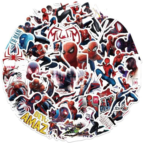 Adesivi 50 Pezzi Stickers Spiider Divertenti, Adesivi Alla Moda Popolare, Adesivi Vinile Impermeabili, Adesivi per Computer Pc Portatile Telefoni Cellulare Valigie Scrapbooking Agenda ecc
