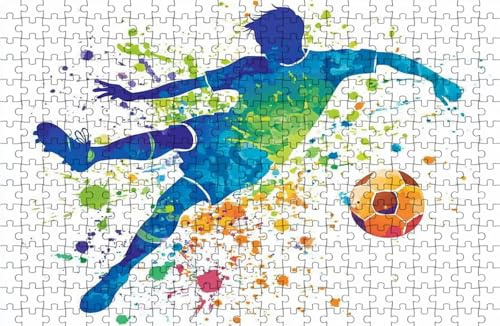 Puzzle 3000 Piezas, FúTbol Americano Puzzle 3000 Piezas Adulto 80x120 cm, Puzzles Madera Deportes Exquisito Embalaje en Caja de Papel, Bolsa de Malla Portátil para Regalo Decoracion Pared RXPT-3553