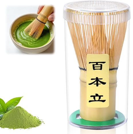 Alyvisun Frusta per Matcha in Bambù, 76 Setole, per Cerimonia del Tè