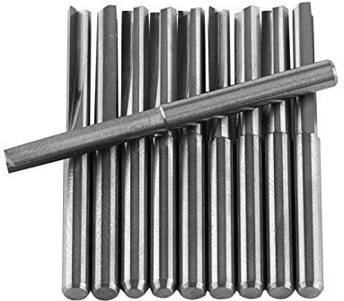Akozon Punta Fresa Drill Milling Cutter Utensili da Taglio per Fresa CNC 1/8 Set di Due Flauti Rettilinei da 10 pezzi