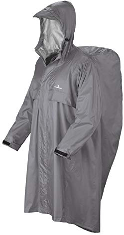 Ferrino MANTELLA TREKKER, Mantella Antipioggia Unisex - Adulto, Grigio Chiaro, S/M