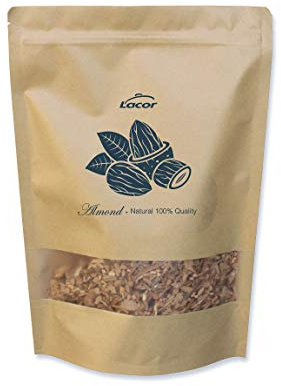 Lacor - 69558 - Ahumador de alimentos, Serrín para Ahumar, Madera de Almendro, 100% Natural, Sabor almendro: aporta un aroma suave, dulce y floral, 600gr
