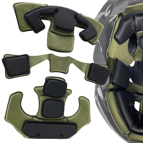 HANSTRONG GEAR Universal Tactical Airsoft Outdoor Combat Interne Ersatzpolster aus Memory Foam, Schutzmatten-Set, Zubehör, kompatibel mit Fast/Mich/ACH/USMC/PASGT/EX Helmen