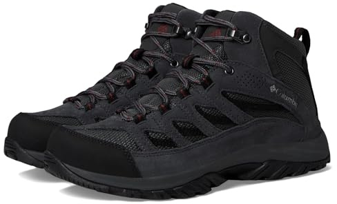 Columbia Crestwood Mid Wp, Botas para senderismo Hombre, Dark Grey Deep Rust 2024, 46 EU