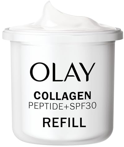 Olay Collagen Peptide Face Moisturiser Day Cream SPF 30, Refill, Skincare with Niacinamide 99% Purity. Anti Aging Skin Care: Strengthens, Restores, Hydrates, 50ml