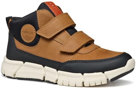 Geox J Flexyper Boy, Stivale alla Caviglia, Marrone Chiaro, 34 EU