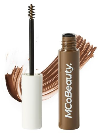 MCoBeauty Magic Brows 3-in-1 Tinted Brow Gel - Medium Brown | 3-in-1 Volumising Brow Gel, Tints Fills & Holds, With Spoolie Brush, Vegan & Cruelty Free
