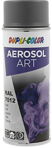 DUPLI-COLOR AEROSOL ART RAL 7012 basaltgrau matt 400 ml, Spraylack für vielseitigen Einsatz, schnelltrocknend, hohe Deckkraft, für Innen- und Außenbereiche geeignet