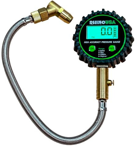 Digitales Reifendruckmessgerät (0–1700 kPa) – professionelles ANSI B40.7 präzises, leuchtendes Zifferblatt – robustes Luftmessgerät für LKW-Reifen, Autos, Sattelschlepper, Wohnmobile und mehr!