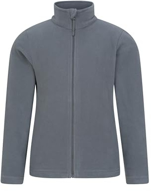 Mountain Warehouse Camber II Polaire à Fermeture éclair intégrale pour Enfant - Sweat-Shirt Confortable et léger, entièrement zippé et Anti-Boulochage - pour l'automne Gris Moyen 13 Ans