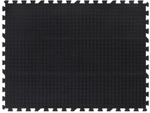 LAPOOH Baldosa de Suelo de Goma Negro 12 mm 90x120 cm, Baldosas De Moqueta, Moquetas para Suelos, Losetas De Moqueta, Alfombra Interior, Alfombras Comedor - 155672