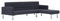 Wenjingqi Schlafsofa in L-Form, Polyester, dunkelgrau, 282230