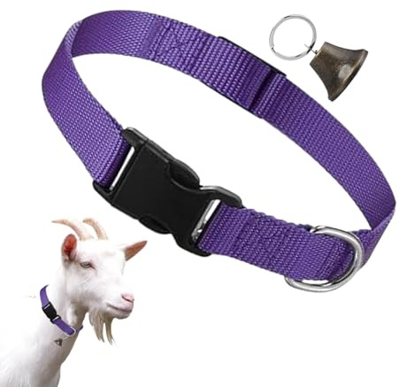 Arnés para Cabras Juego de Collares de Nylon Ajustables para Ovejas
