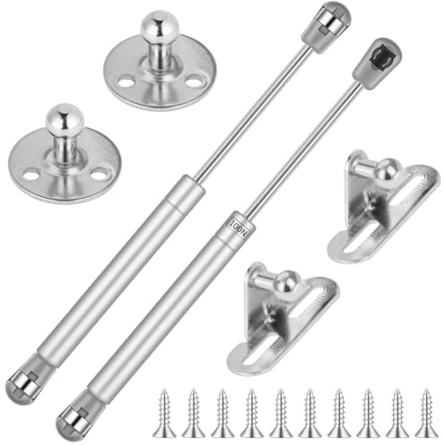 NUTKIT Amortiguadores de Gas 100N, 2PCS Hidráulico Muebles Cocina Amortiguador con Tornillos y Fijaciones, Amortiguador Puerta para Puertas Soporte Armario para Varios Armarios Estándar.