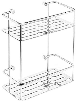Metaform Eckiger Duschkorb mit 2 Etagen Edelstahl Mod. Thin Line