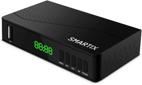 ATLANTIS Smartix DH18 Digital Terrestre DVBT/DVBT2/HEVC mpeg2/mpeg4 H264/H265 Grabación programada, Color Negro