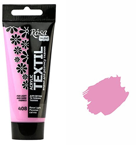 7 Artists Textilfarbe Acrylfarbe Waschmaschinenfest Hellrosa 60 ml – Stoffmalfarben Waschfest für Stofftaschen zum Bemalen, T-Shirt, Leder, Jeans | Pink Fabric Paint für Kleidung, Schuhe