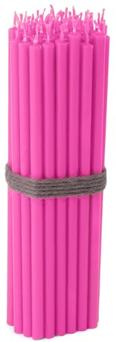 NKlaus - 50 x stavljus rosa sotfri droppfri tunn L 16 cm premium paraffinvax 36120