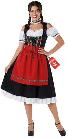 Morph Oktoberfest Costume Women - Bavarian Dirndl Dress with Apron for October Festival Fancy Dress Party, Medium