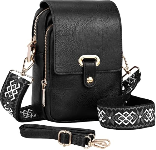 Leathario Cross Body Bag Women, Vegan Leather Phone Bag, Small Women's Cross-Body Bags, Versatile Handbags and Shoulder Bags