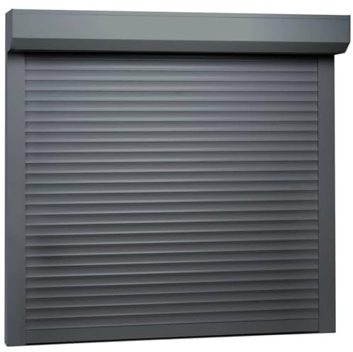 Hommdiy Rollladen Aluminium,Rollladen Gute Wärme- und Schalldämmung Rollladenpanzer Behang Rolladen Rolladenbehang Vorbaurollladen (Anthrazit-160 x 150 cm (B x H))