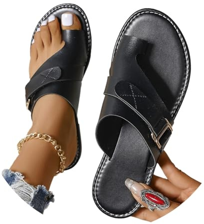 tinbarry Sandales d'été pour femmes chaussures Hallux Valgus à gros orteil sandales orthopédiques pantoufles confortables de plage