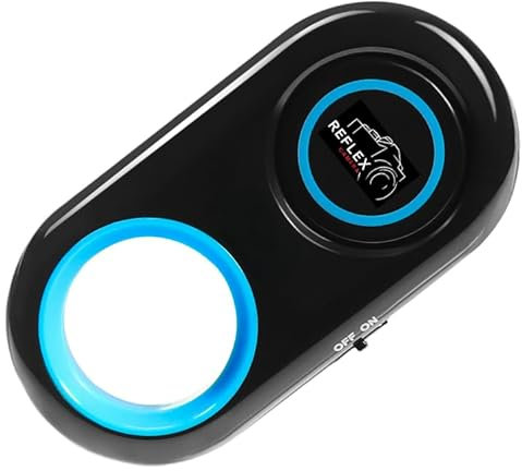Wireless Bluetooth Camera Shutter Remote for Smartphones - REFLEX CAMERA AB Shutter 6, Compatible with iOS & Android, 30ft Range, Long Battery Life, Perfect for Selfies & Group Photos (Blue)