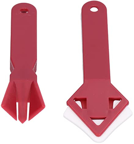 2-Pack Silicone Window Scraper Glass Glue Remover Angle Sealant Tool for Kitchen Bathroom Multi-Surface Cleaning