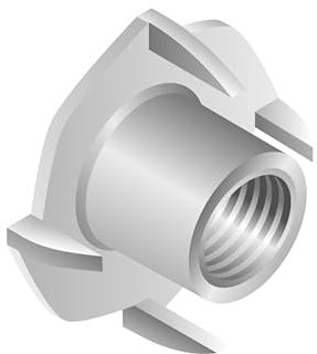 FRANTOS 10 Stück Einschlagmuttern mit 4 Spitzen M8 /H 15x22 - Stahl verzinkt I Einschlagspitzen Schlagmuttern Einschlaghülsen