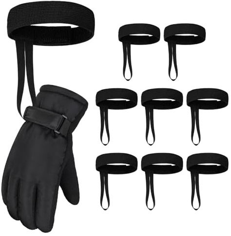 UDNFHL 8-Teiliger Skihandschuhgürtel, Skihandschuhspeicherung, Anti-Verlorene Handgelenksgurt, Outdoor-Sportzubehör.