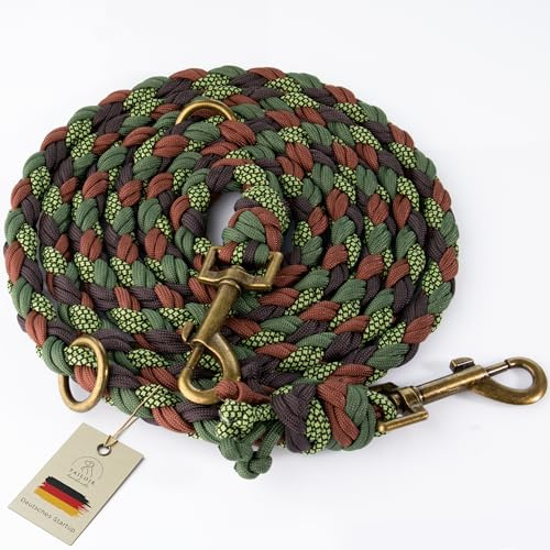 Tailoir Laisse Chien 2m - Longe pour Chien, Laisses pour Chiens, Dog Leash | Corde Solide pour Petit et Gros Chiens, Grande Longe Dressage et Promenade, Modèle Réglable Multiposition, Accessoires Vert