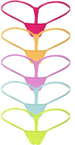 ETAOLINE Womens Low Rise G-String Thongs T-Back Panties Underwear