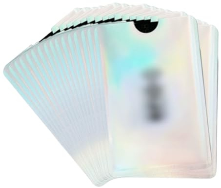 PBAHAUP Custodie Blocco Rfid, 20 Pezzi Porta Carte Di Credito Schermato, Custodie Per Carte Di Credito E Carte Di Debito Protezione Carta Di Credito Contactless Protezione Rfid E Nfc (Laser Argento)