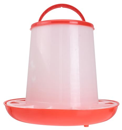 GRIRIW Automatic Chicken Feeder 3kg Plastic Poultry Feed Dispenser with Hanging Design for Outdoor Use Convenient and Easy to Use for Birds and Chicks
