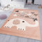 VIMODA Kinderteppiche Herzen mit Ballons Elefant | Kinderteppich für Mädchen und Jungs | Teppich für Kinderzimmer | Schadstofffrei, Maße:80x150 cm