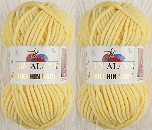 Himalaya Dolphin Baby Yarn Knitting Yarn 2 Skeins 264 Yards 2x100gram Super Bulky Baby Blanket Yarn (80302)