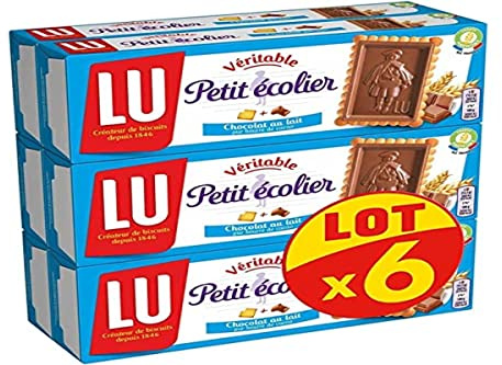 LU Petit Ecolier - Biscuit au Chocolat au Lait - Idéal pour le Goûter - Lot de 6 Boîtes de 150 g